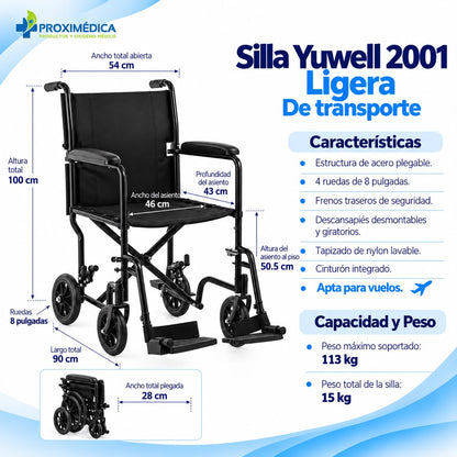 Silla Ruedas Transporte Yuwell 2001