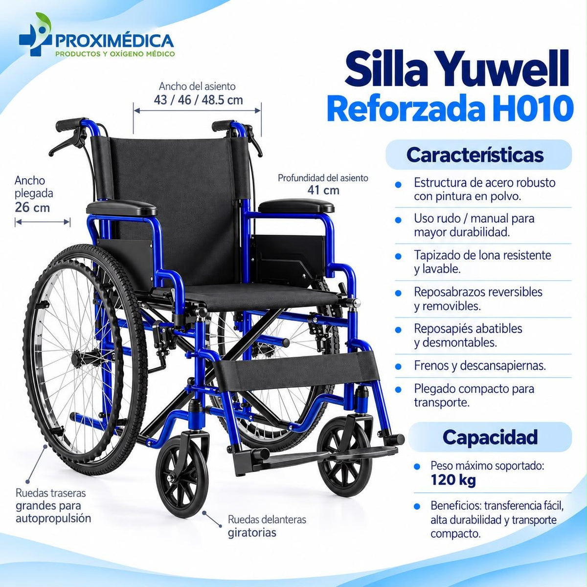 Silla Ruedas Aluminio Yuwell H010