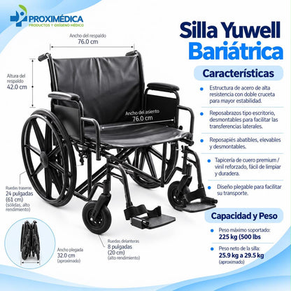 Silla Ruedas Bariatrica Yuwell K7