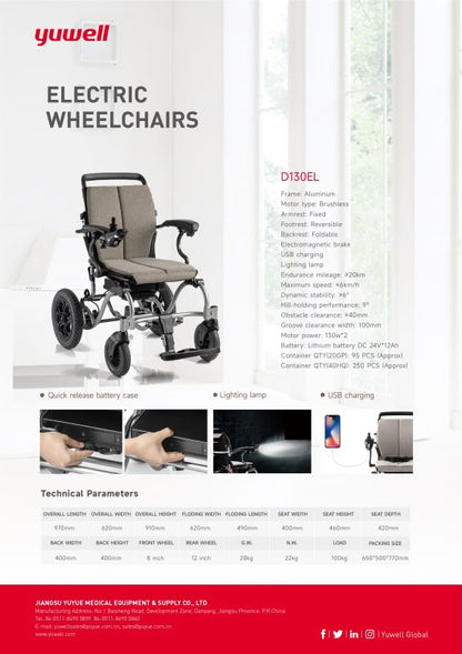 Silla Eléctrica Yuwell D130L
