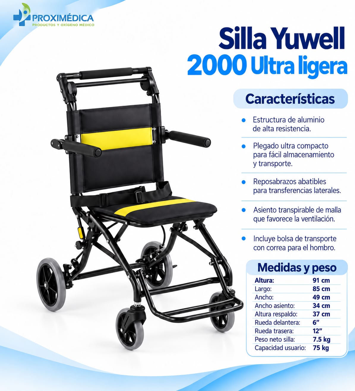 Silla Ruedas Transporte Yuwell 2000