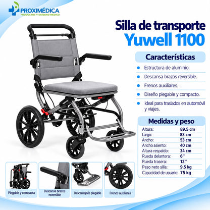 Silla Ruedas Transporte Yuwell 1100A