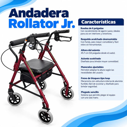 Andadera ROLLATOR NITRO JR RED DRIVE